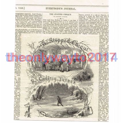 Stopped Cheque, Book Illustration, c1859