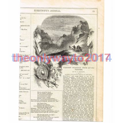 Tintagel, Book Illustration, c1859