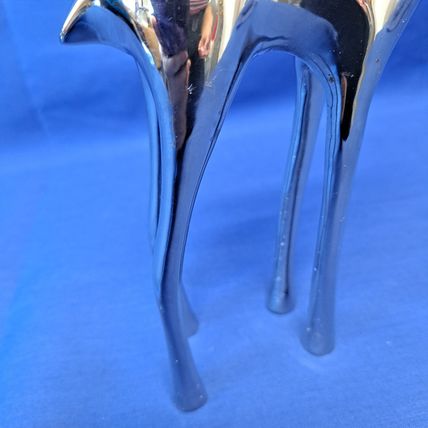 SILVER Metal REINDEER CANDLE Stick HOLDER Christmas Votive Tealight Deer Holiday