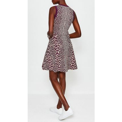 KAREN MILLEN Sleeveless Leopard Flippy Knit Dress BNWT