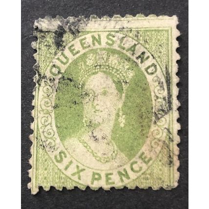 AUSTRALIAN STATES..-queensland SG 106 USED 6d