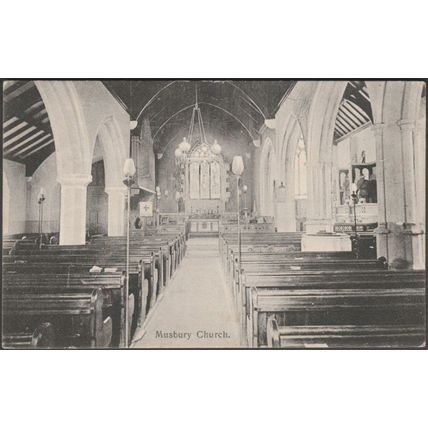 Musbury Church, Devon, 1928 - Snell Postcard
