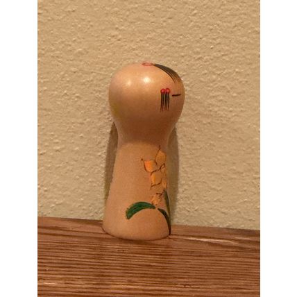 Vintage Hand Painted Unique Wooden Authentic Collectible Doll from Japan