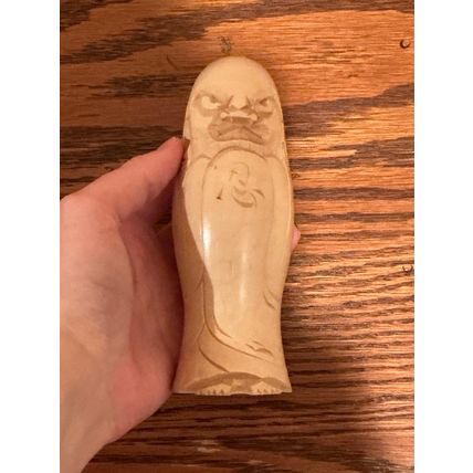 Vintage Japanese Traditional Wooden Doll Hand-Crafted Authentic Figurine