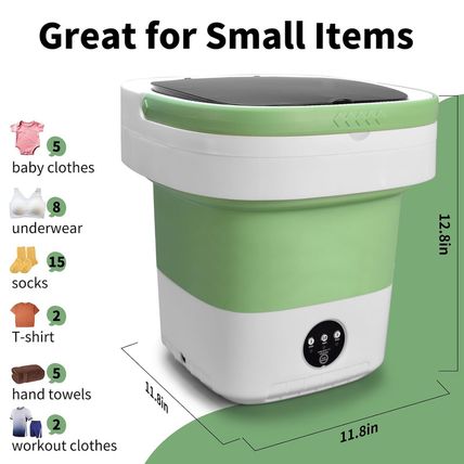 Portable Washing Machine, Mini 15L Foldable Washer and Dryer with 3 Modes Deep C