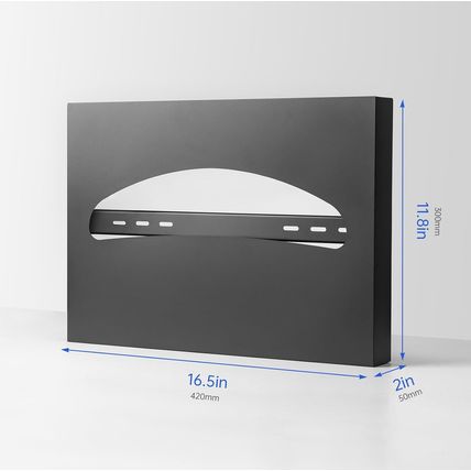 Toilet Seat Cover Dispenser Wall Mounted Stainless Steel Matte Black