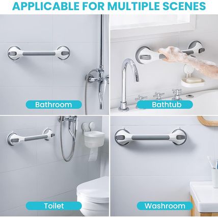 TAILI Grab Bars for Bathtubs and Showers 2 Pack Suction Grab Bar, Heavy Duty Sho