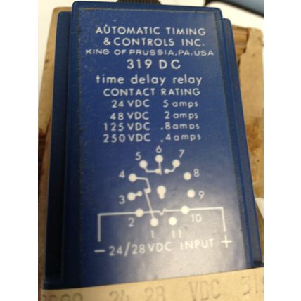NEW ATC 319DC 319H-007-H1-X AUTOMATIC TIMING & CONTROL TIMING RELAY 24/48 VDC,SV