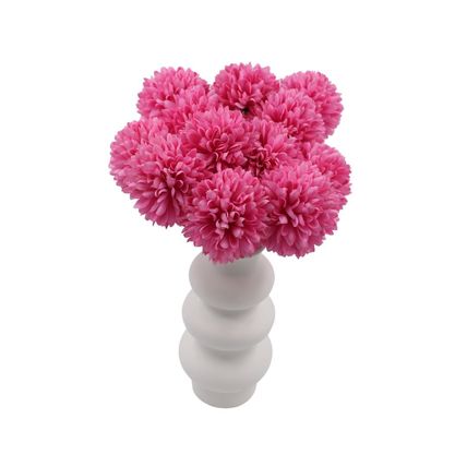 Woodside Home Living Artificial Chrysanthemum Ball Flowers - Pink Set of 12