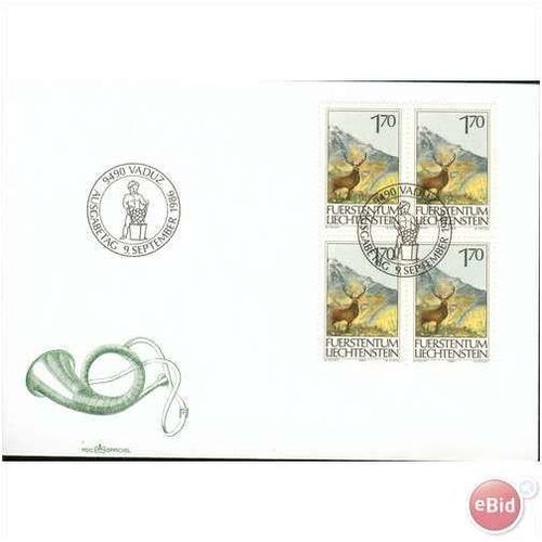Liechtenstein FDC 1986 - SG 900 - Hunting - Roebuck in Ruggeller Riet