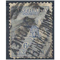 Australia 1913 SG9 6d Ultramarine Good Used.