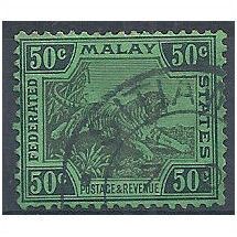 Federated Malay States 1931 SG75 50c Black/Green Fine Used .