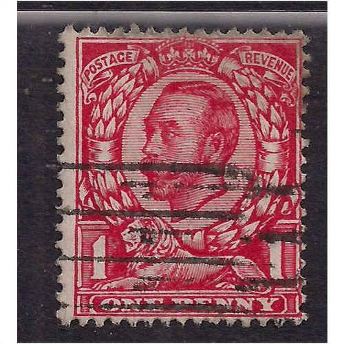 GB 1912 KGV 1d Scarlet used stamp wmk 49. (H635 )