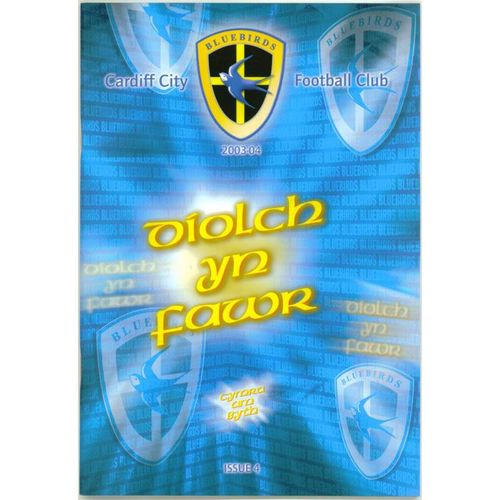 MATCH PROGRAMME 2003-04 CARDIFF CITY v GILLINGHAM Perfect Mint Condition