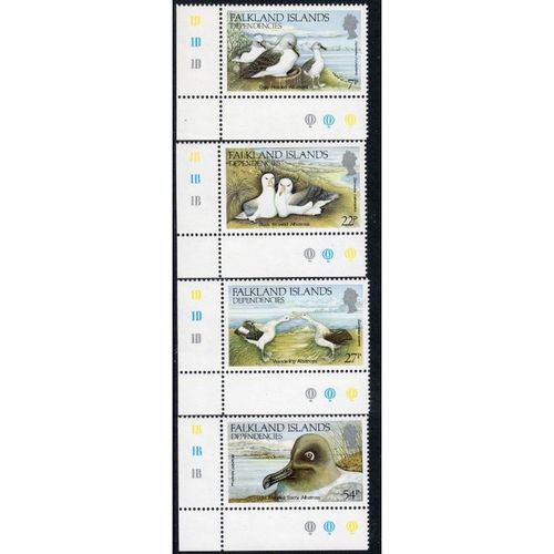 Falkland Islands Dep1985 Sg125 /Sg128 P.O.Fresh plate block set MNH (G26)