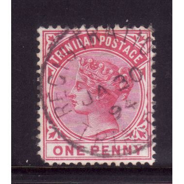 TRINIDAD 1883 SG107 1d CARMINE FINE USED #3