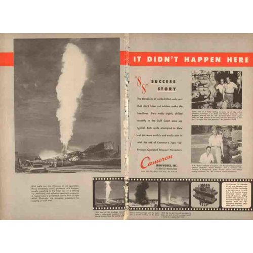 cameron iron works 1955 foster penrod drilling company oil vintage ad