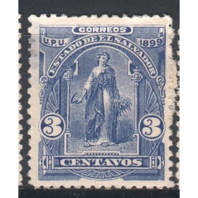 El Salvador 1899 - SG320 - 3c blue - Ceres - UPU 1899 MH