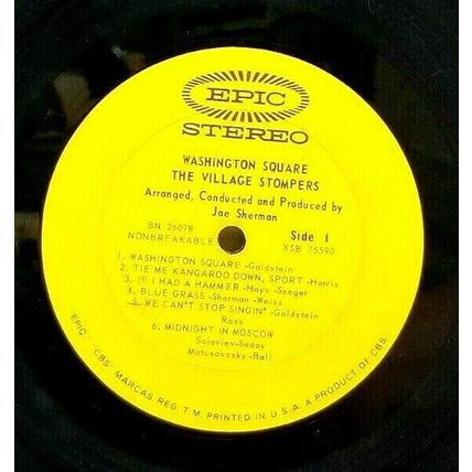 The Village Stompers - Washington Square LP Vinyl Record (P2)
