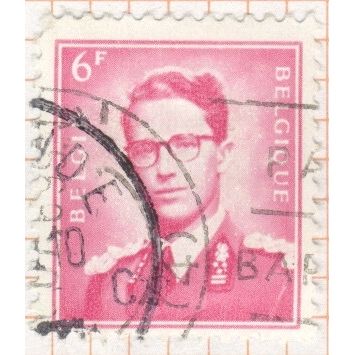 Belgium stamps 1958 - 6f rose - King Baudouin - used