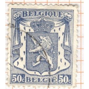 Belgium 1936 - SG737 - 50c blue - State Arms - used 9