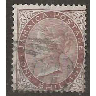 Jamaica 1873 SG13 1/- Dull Brown Fine Used .