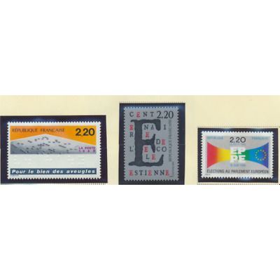 France Stamps Scott #2135//2161, Mint Never Hinged, 10 Different 1988-9 Issues