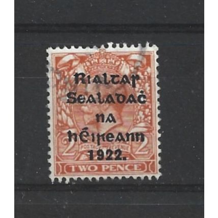 Ireland.SG34 2d Orange.Die Unchecked.Fine Used.Oct24j