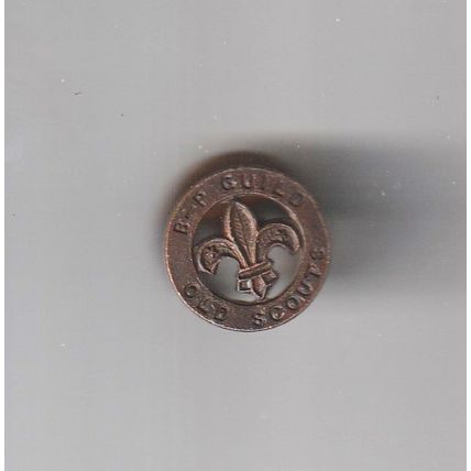 Scout Metal Lapel Badge UK Pre 1967 - Bp Guild Old Scout - Used (BY368)