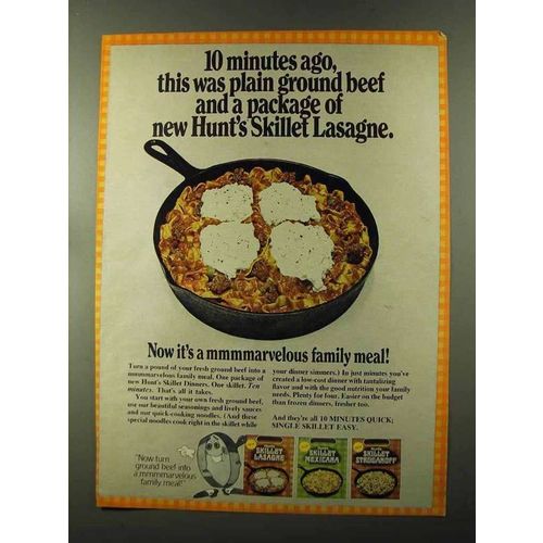 1973 Hunt's Skillet Lasagne Ad - 10 Minutes Ago