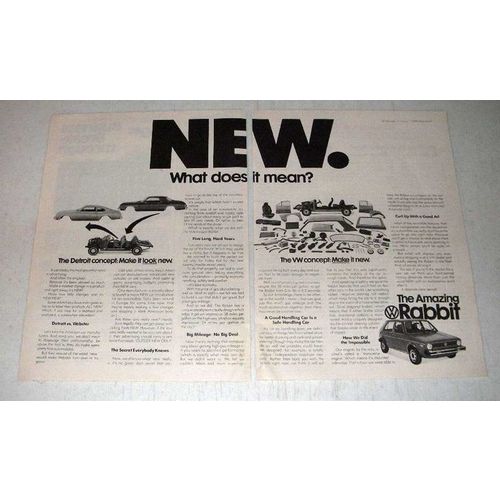 1975 Volkswagen VW Rabbit Car Ad - Does it Mean?