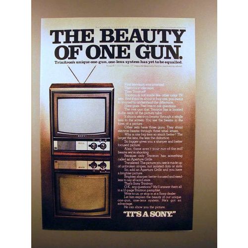 1975 Sony Trinitron KV-1722 Television TV Ad!