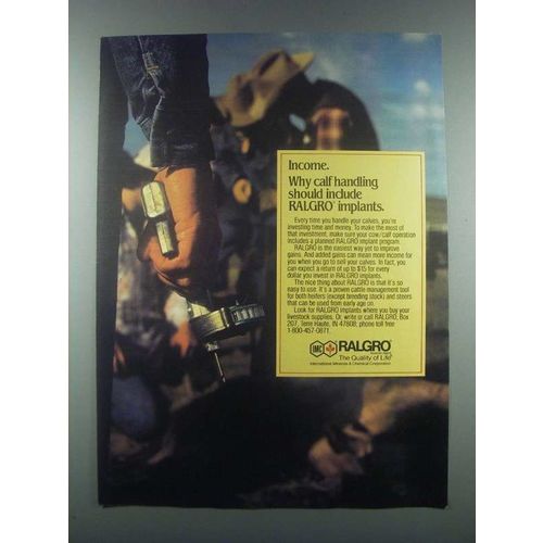 1985 IMC International Minerals & Chemical Ralgro Ad - Income