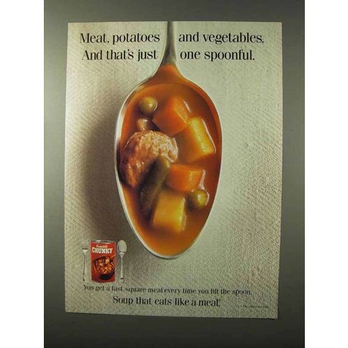 1995 Campbell's Chunky Soup Ad - Meat, Potatoes