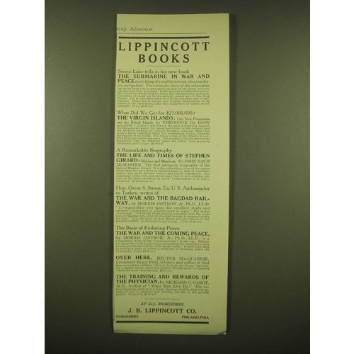 1918 J.B. Lippincott Ad - Lippincott books