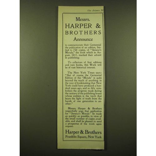 1918 Harper & Brothers Ad - Messrs. Harper & Brothers announce