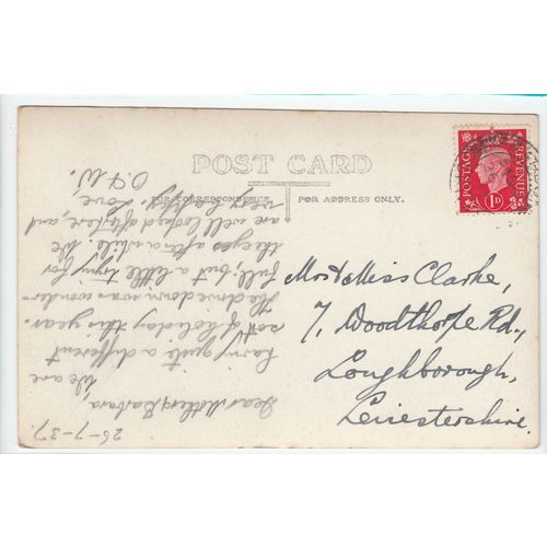St Newlyn East Church Interior Cornwall 1937 RP Postcard A4388