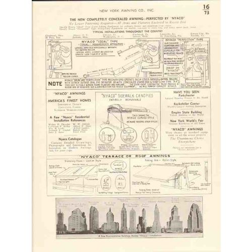 new york awning company 1941 stevens nyaco concealed vintage catalog