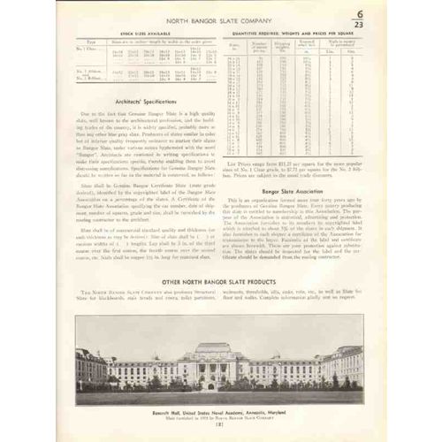 north bangor slate company 1938 roofing shingles vintage catalog