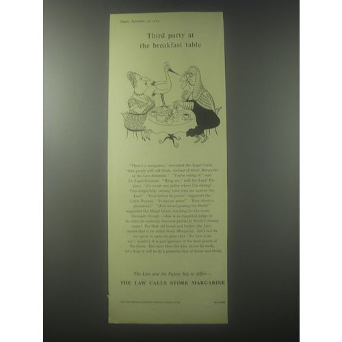 1954 Stork Margarine Ad - Third party at the breakfast table