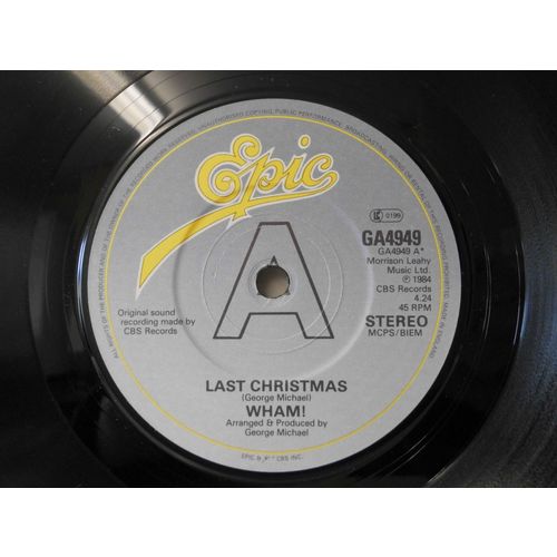7" 1984 WHAM ! LAST CHRISTMAS, EPIC GA4949 .EVERYTHING SHE WANTS .NEAR MINT