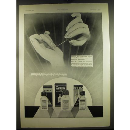1932 Cutex Nail products Ad - in French - Embellir les Ongles c'est embellir