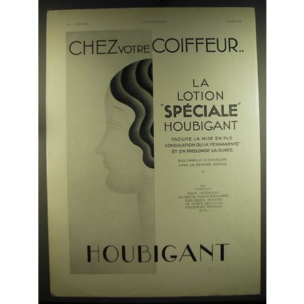 1932 Houbigant Advertisement - in French - Chez votre coiffeur