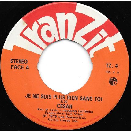 Cesar - Tranzit # TZ. 4 - 7 pouces, 45 tours