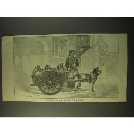 1887 Illustration of a Belgian Milk Vender