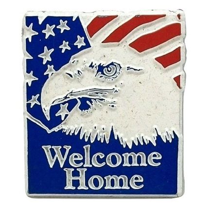 Welcome Home Flag with Eagle Fridge Magnet