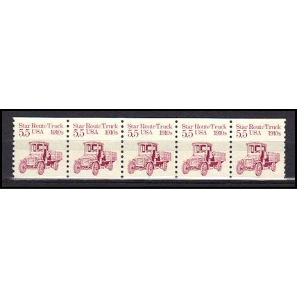 2125 5.5c Star Route Truck Very Fine MNH Dry Gum PNC 1/5 X0446