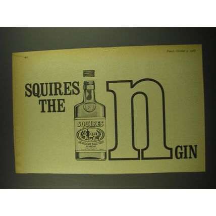 1968 Squires Gin Ad - Squires the in Gin