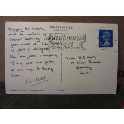 HOLYWELL RETREAT, EASTBOURNE,SUSSEX used vintage postcard Colourmaster 1972 pm =