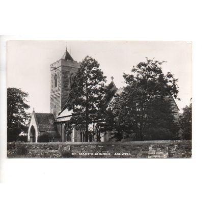 SUPERB REAL PHOTOGRAPHIC POSTCARD OF ST.MARY'S CHURCH ASHWELL RUTLAND (1798)